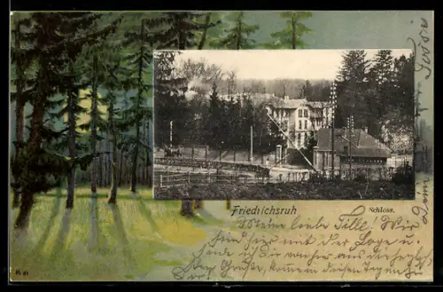 Passepartout-AK Friedrichsruh, Schloss