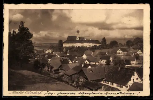 AK Markt Oberdorf, Kloster, Ortsansicht