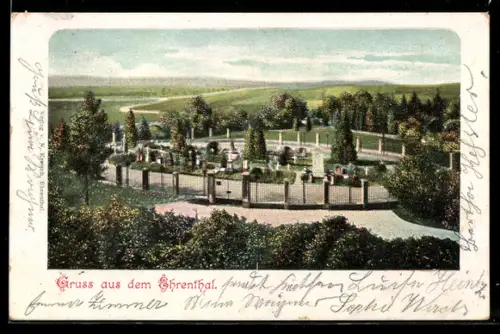 Lithographie Saarbrücken, Ehrenthal aus der Vogelschau