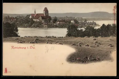 AK Ratzeburg i. Lbg., Blick auf Dominsel und See