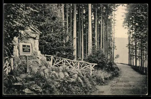 AK Ilmenau, Karolinen-Quelle und Hertzer-Promenade