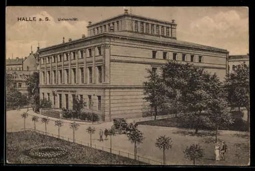 AK Halle a. S., Universität mit Strasse, Anlagen