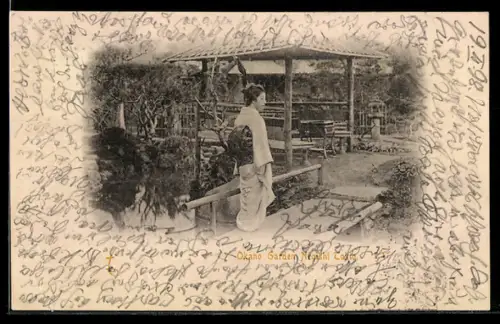 AK Geisha im Kimono, Okano Garden Negishi Tokio
