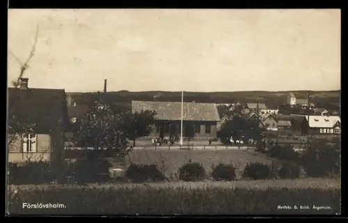 AK Förslövsholm, Ortspanorama aus der Vogelschau