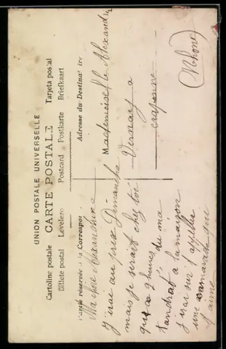 AK Frau im Rosenkranz mit Geldschein