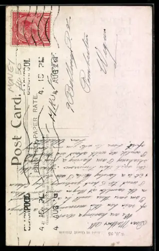 AK Geldschein mit einer Münze