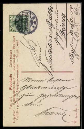 AK Reichsbanknote als Neujahrsgruss