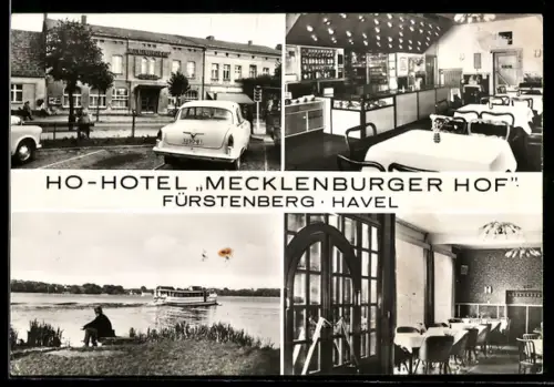 AK Fürstenberg /Havel, HO-Hotel Mecklenburger Hof, Innenansichten