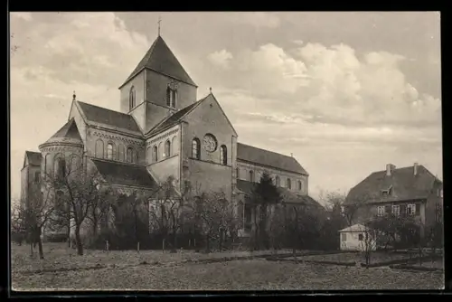 AK Schwarzach, Abteikirche von Norden