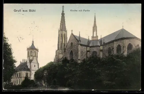 AK Bühl, Kirche mit Partie