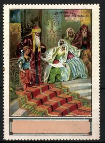 Reklamemarke Der kleine Kadi, Gerichtshof-Szene