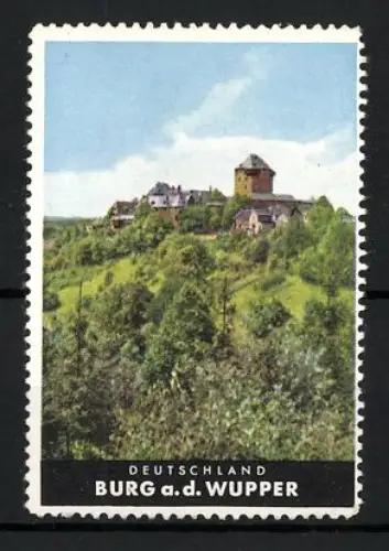 Reklamemarke Burg a.d. Wupper, Landschaftsansicht