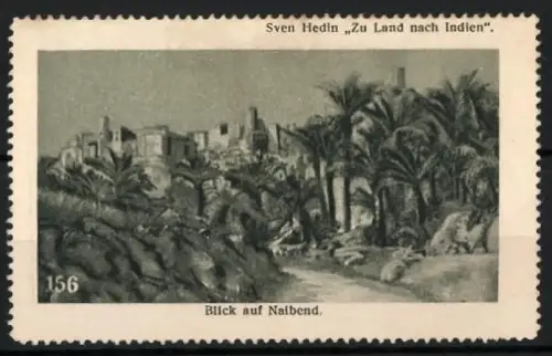 Reklamemarke Indien, Sven Hedin Expedition Zu Land nach Indien, Blick auf Naibend