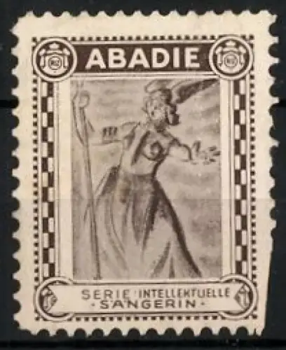 Reklamemarke Abadie, Tabakwaren, Intellektuelle Sängerin
