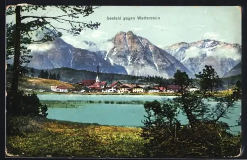 AK Seefeld, Ortspanorama gegen Wetterstein