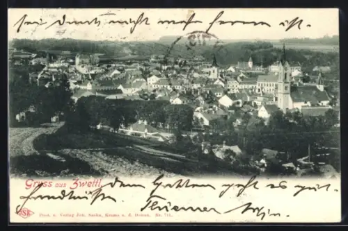 AK Zwettl, Teilansicht mit Kirche