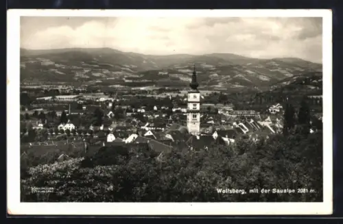 AK Wolfsberg, Panorama mit der Saualpe