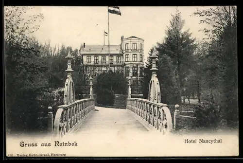 AK Reinbek, Hotel Nacythal mit Brücke