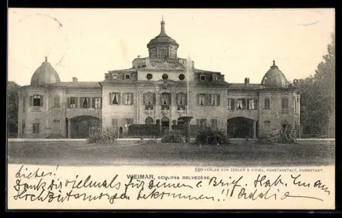 AK Weimar, Schloss Belvedere