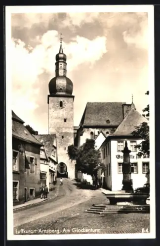 AK Arnsberg, Am Glockenturm mit Gasthaus