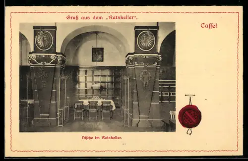 AK Kassel, Ratskeller, Nische, Innenansicht