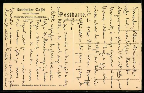 AK Kassel, Ratskeller, Nische, Innenansicht