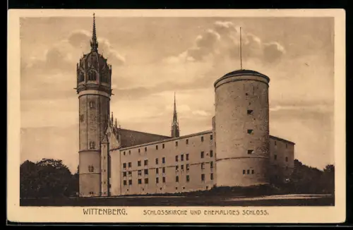 AK Wittenberg, Schlosskirche und ehemaliges Schloss