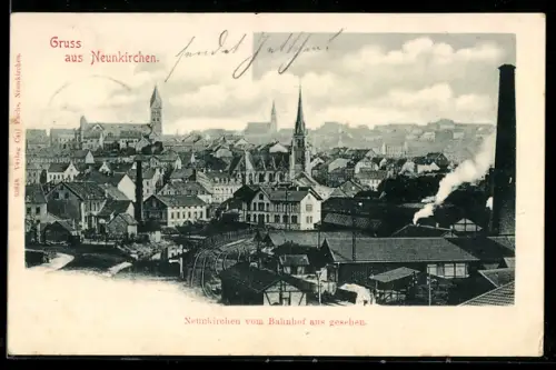 AK Neunkirchen, Teilansicht mit Kirche