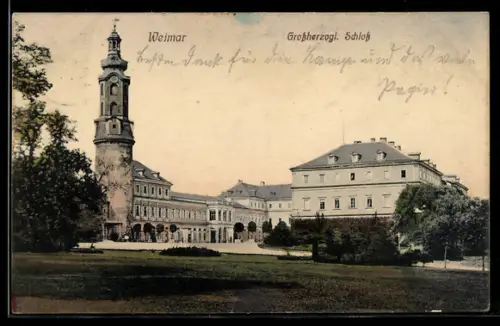 AK Weimar, Grossherzogl. Schloss