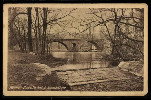 AK Weimar, Ilmparke bei der Sternbrücke