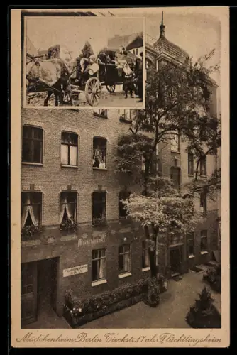 AK Berlin, Mädchenheim als Flüchtlingsheim, Tieckstrasse 17