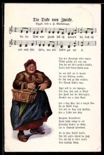 AK Zwickau, Die Dicke von Zwicke, Lied von H. Mückenberger