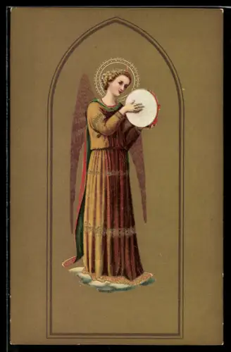 AK Ange che suona il cembalo bianco