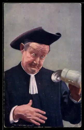 AK Mann sieht in seinen leeren Deckelschoppen