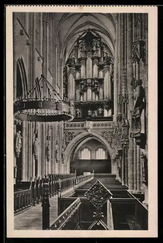 AK Halberstadt, Innenansicht Dom, Orgel im Hauptschiff