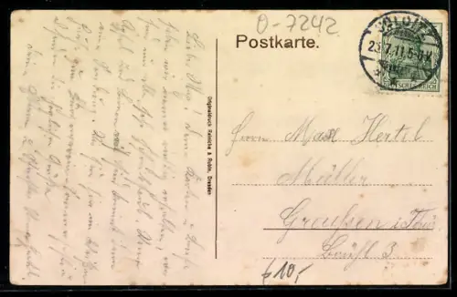 AK Colditz, Markt, Colonialwaren Hermann Weichert