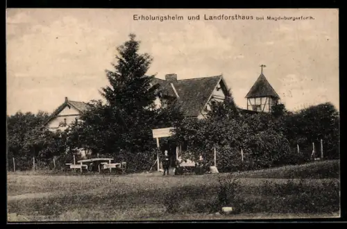 AK Magdeburgerforth, Erholungsheim und Landforsthaus