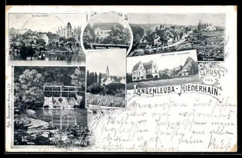 AK Langenleuba-Niederhain, Herrenhaus, Kirche, Wehr