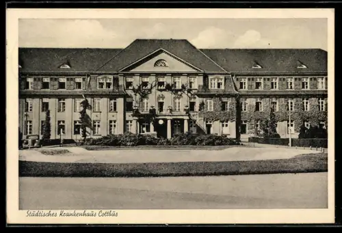 AK Cottbus, Städtisches Krankenhaus, Frontalansicht