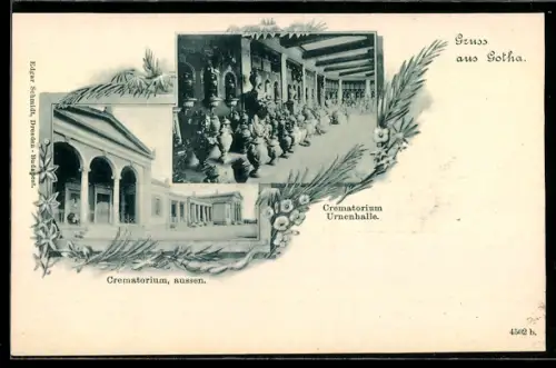 AK Gotha, Crematorium Urnenhalle, Crematorium aussen