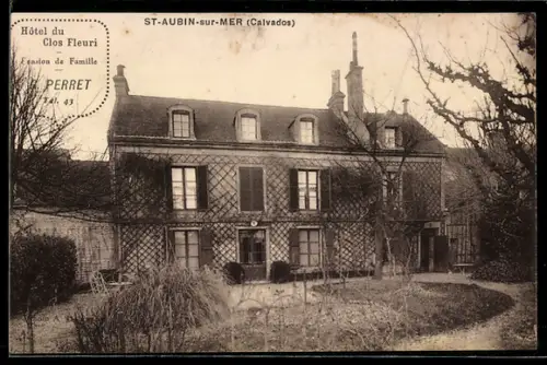AK St-Aubin-sur-Mer /Calvados, Hôtel du Clos Fleuri, pension de famille