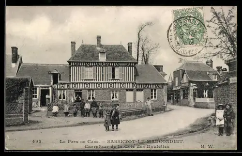 AK Sassetot-le-Mauconduit, Carrefour de la Côte des Roulettes