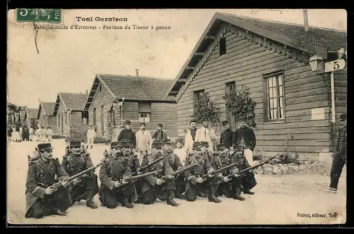 AK Toul, Toul Garnison, Parajancements d`Écrouves, Position du Tireur à genou
