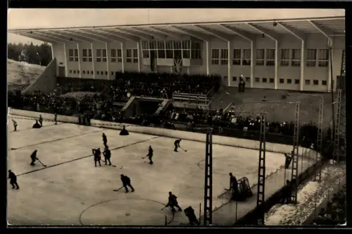 AK Weisswasser, Kunsteisstadion mit Eishockeyspiel