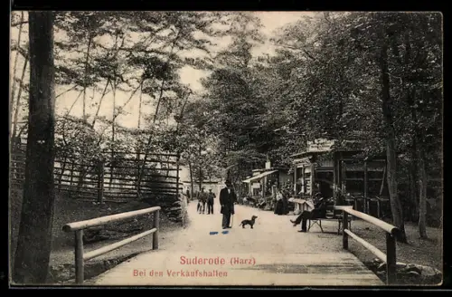 AK Suderode /Harz, Bei den Verkaufshallen