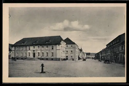 AK Bernau, Bürgermeisterstrasse, Rathaus, Panorama