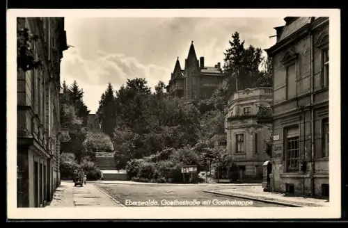 AK Eberswalde, Goethestrasse mit Goethetreppe