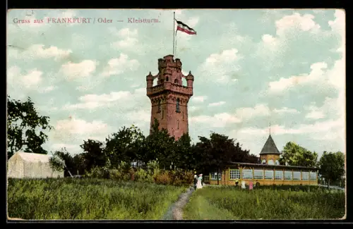 AK Frankfurt /Oder, Kleistturm, Gasthof, Panorama