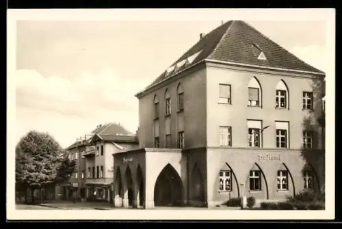 AK Birkenwerder, Postamt mit Nachbargebäuden