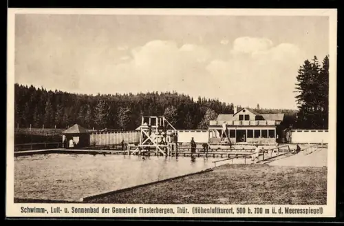 AK Finsterbergen in Thüringen, Schwimm-, Luft- und Sonnenbad der Gemeinde
